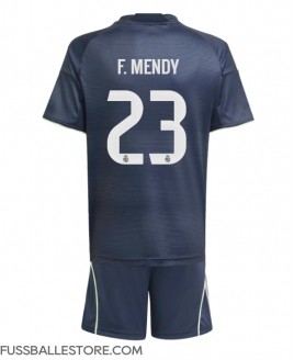 Günstige Real Madrid Ferland Mendy #23 Auswärts Trikotsatzt Kinder 2025-26 Kurzarm (+ Kurze Hosen)